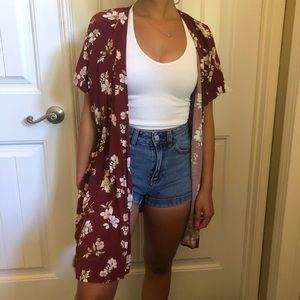 Kimono short sleeve cardigan